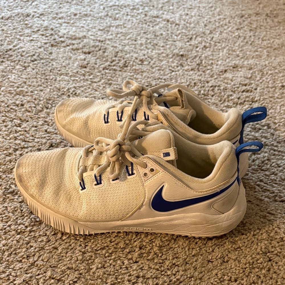 Nike Cream and Blue Court Shoes